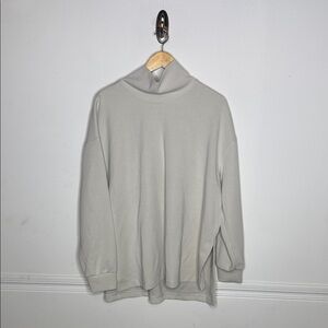 Lululemon Softstream Funnel Neck Long Pullover.  Cream. XL.